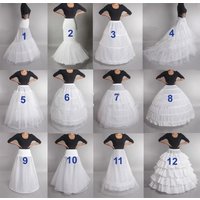 Hot Bridal Wedding Petticoat Underskirt Prom Plus Size Hoop Crinoline 12 Styles Customized