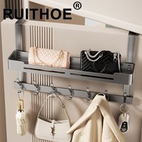 Hooks Over The Door Home Organizer Rack Clothes Coat Hat Towel Hanger Bathroom Accessories Holder Door Hang Quick Installation