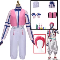 Anime Costume Akaza Cosplay Men Top Pants Waistcoat Stripe Wig Suit Halloween Costume for MEN