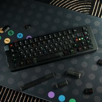 Aifei 122 Pieces Keycaps Black Light ABS UV Print Fog Transparent Cherry Height for Mechanical Keyboard Anne Pro 2 GK61