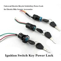 Ignition Switch Key Power Lock Universal Electric Bicycle Biking Portable Dustproof Cycling Parts for Electric Scooter