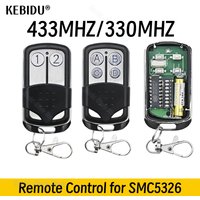 Kebidu 433MHz 330mhz Push Button Remote Control RF Wireless Duplicator For SMC5326 8 Dip Switch Auto Copy Alarm System Universal