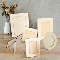 Handmade Photo Frame Base for Fun Parent-child Interaction DIY Production Solid Wood Embryo Home Atmosphere Decoration