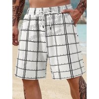 2026 Summer Men women Board Surf Shorts Light luxury plaid Trunks Drawstring Elastic Quick Dry Hawaiian Beach Shorts Men shorts