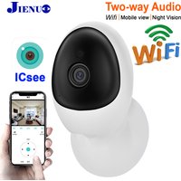 JIENUO IP Camera WIFI HD Wide Angle Cctv Surveillance Securtiy IPCam Indoor Infrared Night Vision Wireless Audio Home Cam ICSee