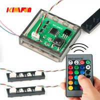 6 pièces 1*3 points LED télécommande de lumières accessoires colorés brique classique éducation blocs de construction émettant de la lumière enfant