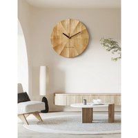 New Solid Wood Corner Wall Clock Creative Art Design Log Style Luxury Home Decor Clock High-End Hanging Watch for Living Room