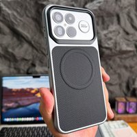 Luxury Business Triangle Texture PU Leather Hard PC Case For Xiaomi POCO F8 Ultra Mi 17 Pro Max Magnetic Wireless Charging Cover