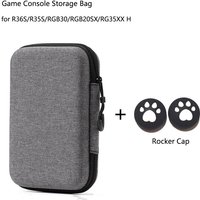 Game Console Handheld Bag for R36S/R35S/RGB30/RGB20SX/RG353M/RG35XX H Portable Storage Bag Shockproof Protective Case+Rocker Cap
