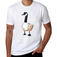 Canadian Goose Watercolor Drawing Canadian Creatures T-Shirt man t shirt cotton t shirt men 100% cotton luxury brand T-Shirt