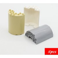 5pcs 87926 Building Parts - 3x6x6 Half Cylinder with 1x2 Cutout Wall, MOC Building Blocks Compatible with Major Brands