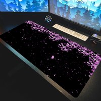 Kawaii Purple Flower Desk Mat Black Sakura Gaming Mouse Pad Office Carpet Cherry Blossom 1200x600mm Mousepad Gamer Computer Mat