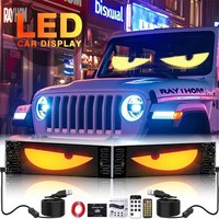 Devil Eyes Light LED Display Screen Truck Windshield Eyes Lights Programmable Flexible Animation Scrolling Display DIY Light