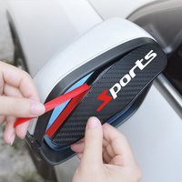2 Pcs Car Rearview Mirror Rain Eyebrow Rearview Mirror Sports logo For Yaris Corolla Camry Highlander CHR Sport Accessories