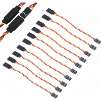 10pcs 10/15/20/30/50/100cm 30 core Futaba JR servo cable, model aircraft servo extension cable, anti-interference servo cable