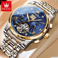 OLEVS-Montres mécaniques automatiques étanches pour hommes, montre-bracelet masculine Shoous, boîte de luxe originale, 9910