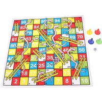 Classic Snakes and Ladders Board Game, Family Fun Tabletop Toy for Kids & Adults, Educational Interactive Game for Party TraveL