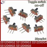 20pcs Interruptor on-off mini Slide Switch SS12D00 SS12D00G6 SS12D00G5 SS12D00G4 SS12D00G2 SS12D00G3 High quality toggle switch