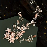 1pcs Silver/Gold Bridal Headpiece Wedding Dress Chinese Hair Accessories Korean Beaded Hairpiece Female
