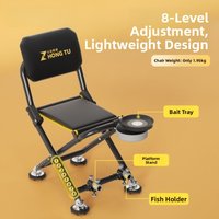 New Portable Multi-Functional Fishing Chair Lightweight Adjustable Outdoor Camping Travel Gear Maza Stool
