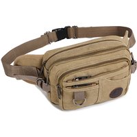 Men's waist bag, travel bag with adjustable shoulder straps, ideal for outdoor hiking and camping