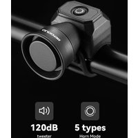 AliExpress OFFBONDAGE Bicycle Horn Bike Electric Bell Horn 5 Modes USB Charging Waterproof Cycling Alarm Bell Children Scooter MTB Bike Accessories