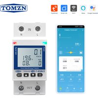 TOMZN WFI 110V 220V 63A Smartlife TUYA Circuit Breaker Energy Meter Metering Timer With Voltage Current And Leakage Protection