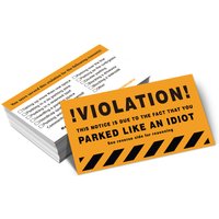 50pcs, Humourous Parking Violation Cards 3.5 x 2 inch, Prank Funny Cards, Fake Ticket, Mini Portable Prank Props