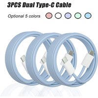 USB C To Type C Color 3pcs For iPhone 15 16 PD 60W Fast Charging For Samsung for Galaxy S22 S21 Type C Weaving Accwessories