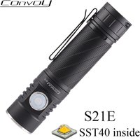 Convoy S21E latarka SST40 Led Lanterna 21700 latarka latarka 2400lm lampa wędkarska światło robocze typu c akumulator Latarka
