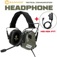 EARMOR M32 SE(SE 32) Tactical Shooting Headset + M51 PTTfor kenwood, Active Noise Canceling Earmuffs for Hunting, Airsoft
