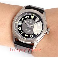New 38mm Vintage Mechanical Wristwatch NH35A/Asia 2824 Movement Sapphire Glass Leather Band Tandorio men watches 100m waterproof