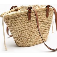 Luxury Design Straw Woven Tote Bags Large Capacity Handbags Summer Casual Beach Women Shoulder Simple Style Shopping