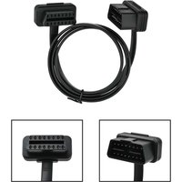 30/60/100CM Flat+Thin As Noodle 16 Pin Socket OBD OBDII 16Pin Male To Female Car Scanner OBD2 Extension Cable Connector