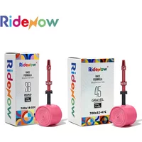 RideNow Metal Nozzle Tpu Inner Tube Removable Valve Cores External Thread Tube 700Cx18-32C/32-47C Road Bike &Gravel Presta Valve
