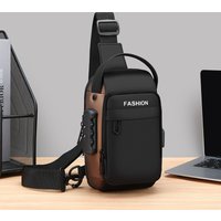 Men Anti Theft Chest Bag Shoulder USB Charging Crossbody Package School Short Trip Messengers Gym Men's Sling Sports Pack