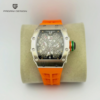 2026 Pagani Design New 42MM Wine Barrel Quartz Watch Luxury Sapphire Stainless Steel Japanese VH65 Movement Men's Watch