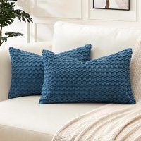 12x20 Inch Lumbar Throw Pillow Cover Summer Blue Particle Modern Cushion Cover Boho Funda Cojin for Sofa Couch Bed Room