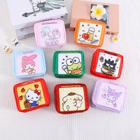 Anime Kawaii Hello Kitty Kuromi Melody Girls Sanitary Napkin Storage Bag Cute Portable Handbag Menstrual Travel Lipstick Makeup