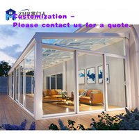 custom.Prefab Four Season Aluminum Glass House Room Garden