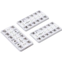 Dental metal prefabricated crown, temporary dental crown, stainless steel material, 12 dental crowns for children and adults