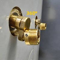 Angled Curved Foot Angle Adjustment 360° Rotatable Eccentric Screw Corner Wall Mounted Shower Faucet Adapter