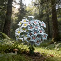 13pcs Artificial Blue Flowers Ceramic Style Non-withering Bouquet Home Decor