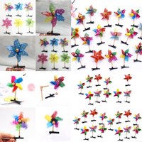 Pack of 24 Colorful Pinwheel Hair Clip Creative Windmill Shaped Hair Accessories Windmills Hair Barrettes Headdress