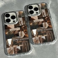 Brown Illustration Shockproof Phone Case For iPhone 17 Air 16 15 14 Plus 13 12 11 Pro Max X XS XR 7 8 SE2 16E Clear Soft Cover