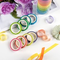 10Rolls/lot Rainbow Washi Tapes Scrapbooking Basic Masking Tape Journal Supplies Decorative Adhesive Stationery Washi Tape Set