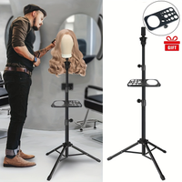 new 125cm Wig Stand Tripod with wig tripod tray Adjustable tripod wig stand for Canvas Mannequin Head stand for Wig Making kits
