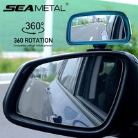 SEAMETAL 360-Degree Rotation Safety Convex Mirror Wide Angle Self-Adhesive Car Blind Spot Mirror Auto Auxiliary Rear View Mirror