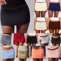 2026 New Women Y2K Pure Desire Multi Color Solid Low Waist Mini Bodycon Skirt Slim A Line Casual Streetwear Skirt