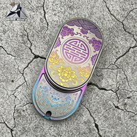 ZD EDC Newly Rhythmic Fingertip Pushing Fidget Slider Stress Relief Toy Titanium Push Slider Fidget Toys Adult Attention Tool